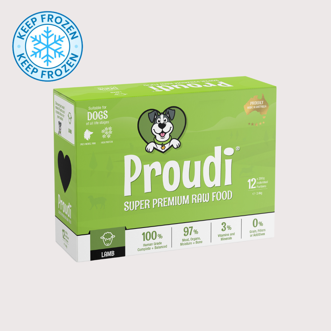PROUDI 急凍生肉狗糧|羊肉配方 (200g x 12)
