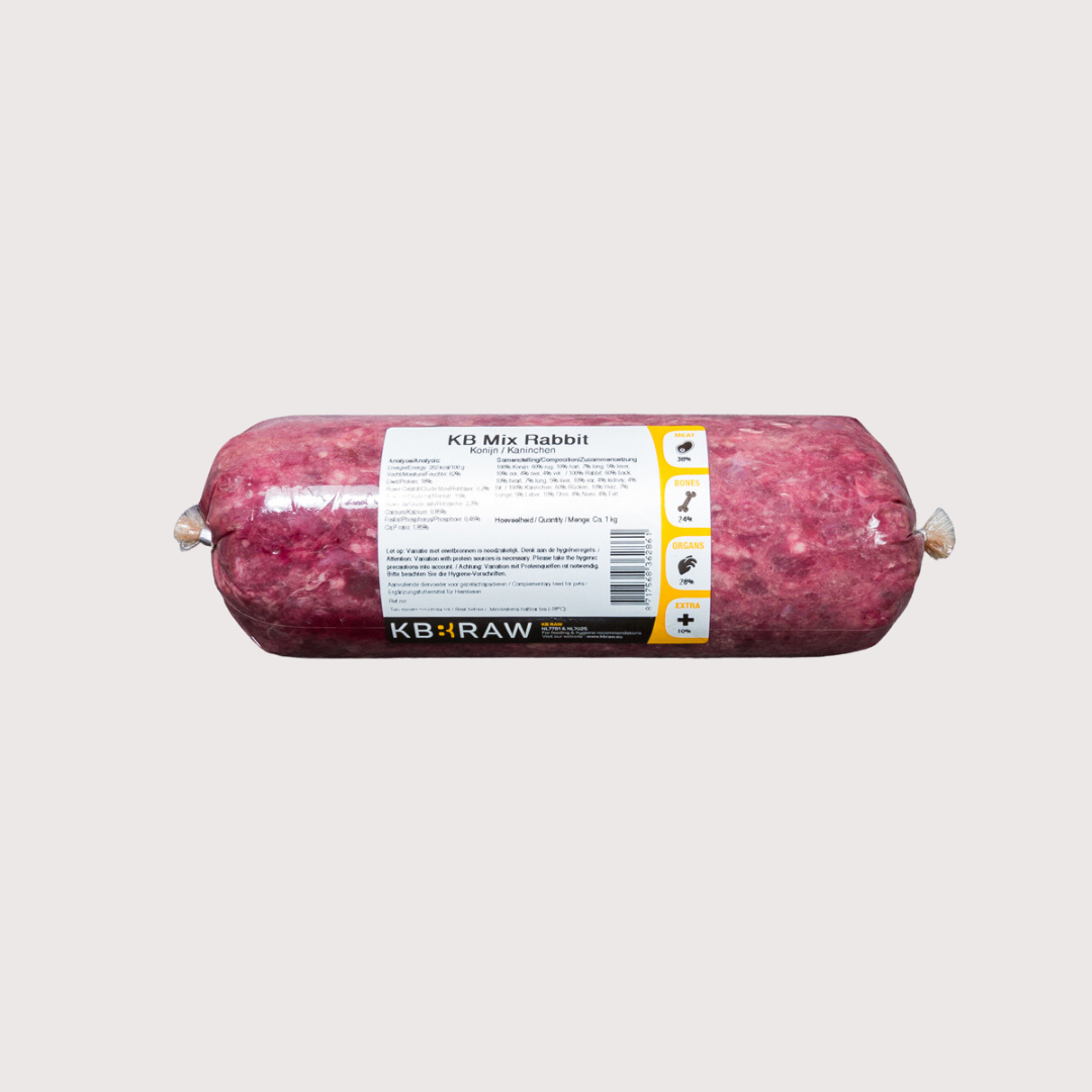 KB Mix 急凍生肉糧|兔 (250g, 500g)