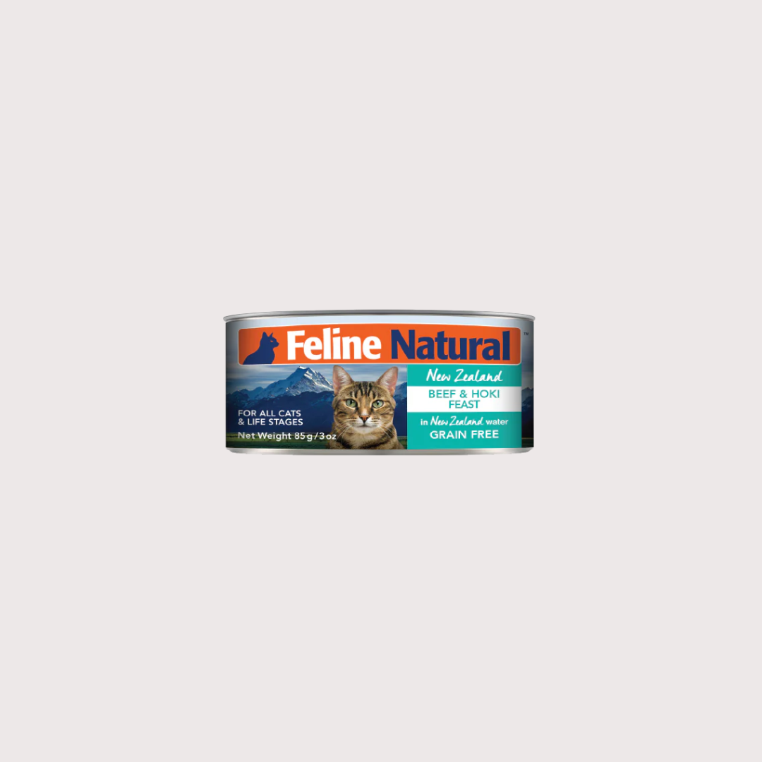 F9 Feline Natural 牛肉 & 藍尖尾鱈魚主食罐｜貓用