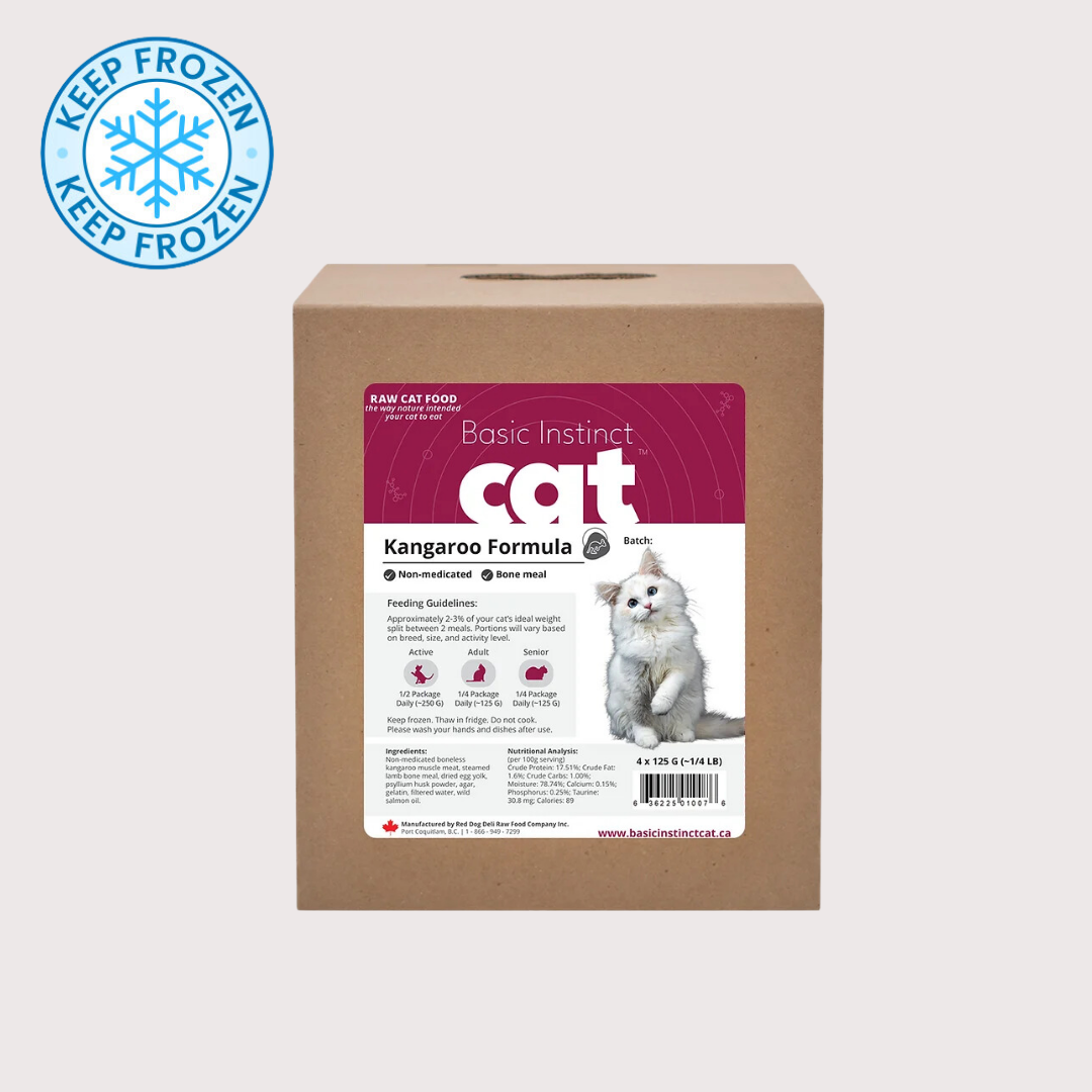 RDBK BASIC INSTINCT 急凍生肉貓糧｜Kangaroo 袋鼠 (4x 125g tray x 4)
