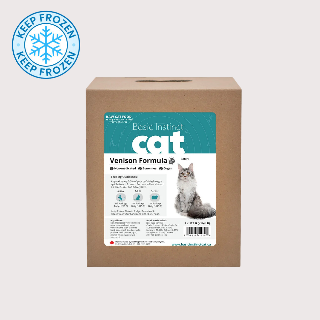 RDBK BASIC INSTINCT 急凍生肉貓糧|Venison 鹿 (4x 125g tray x 4)
