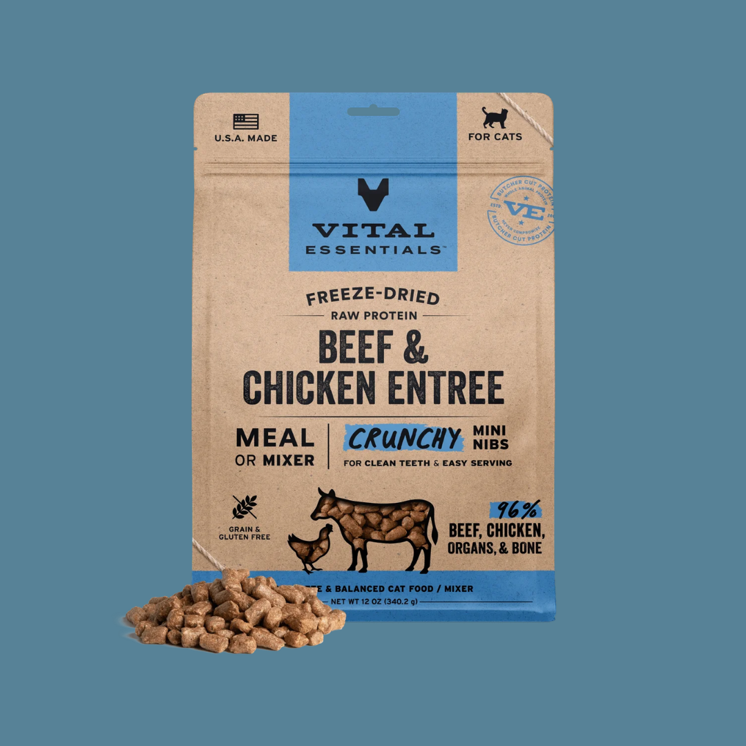 Vital Essentials 凍乾生肉貓糧｜迷你肉粒｜牛肉&雞肉