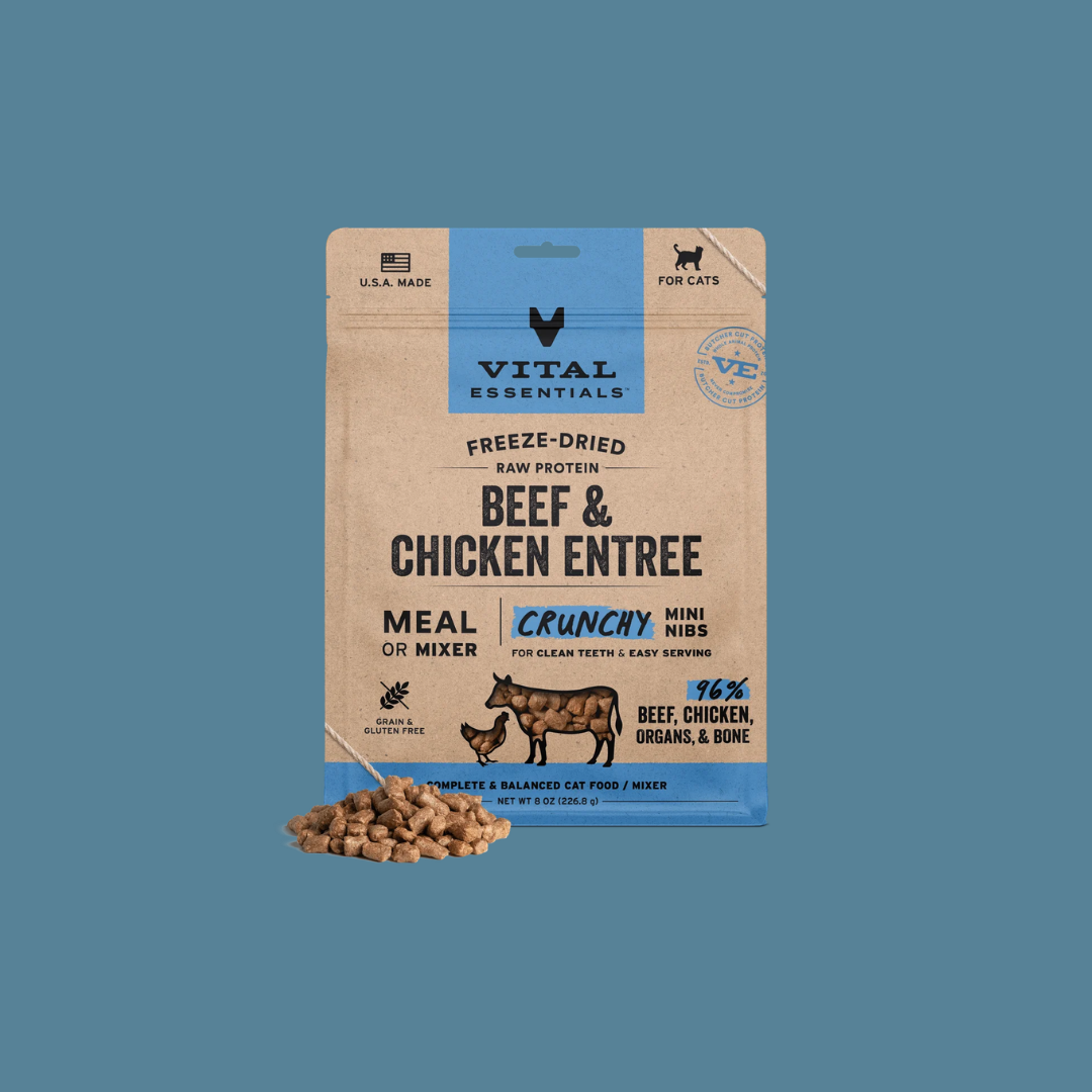 Vital Essentials 凍乾生肉貓糧｜迷你肉粒｜牛肉&雞肉