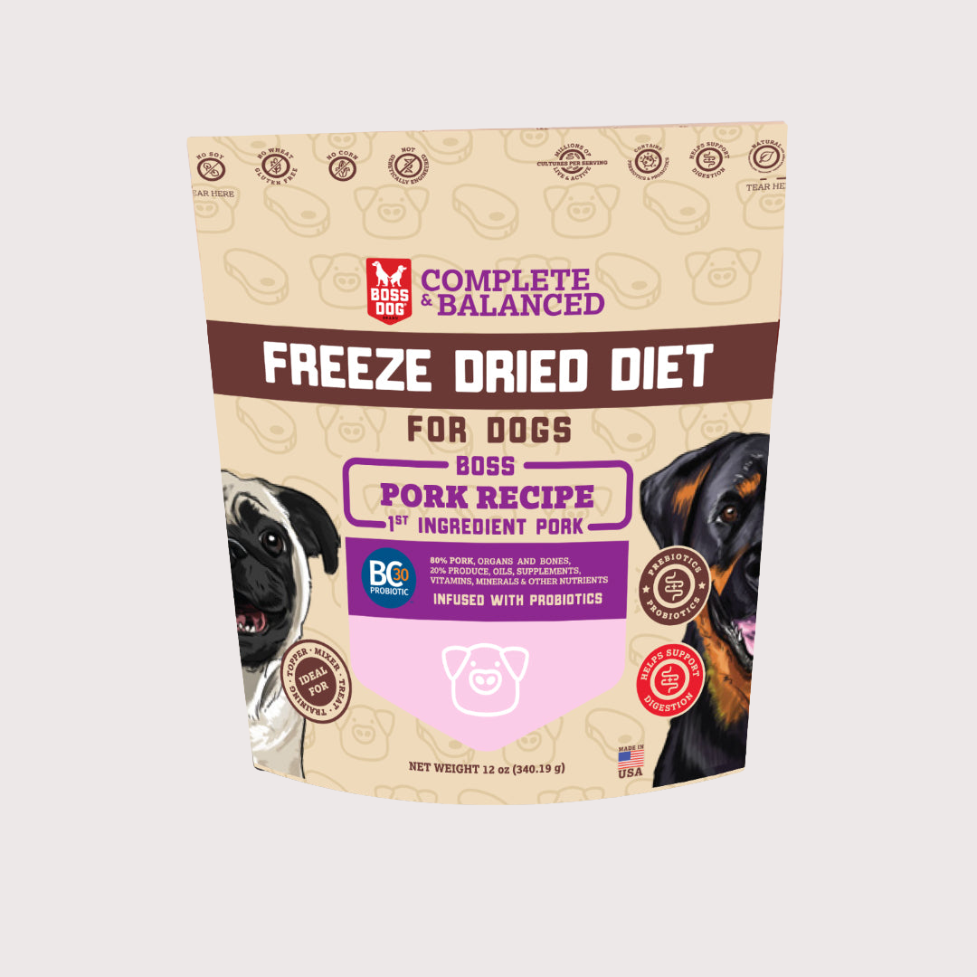 Boss Dog 凍乾生肉狗糧 - 豬肉配方