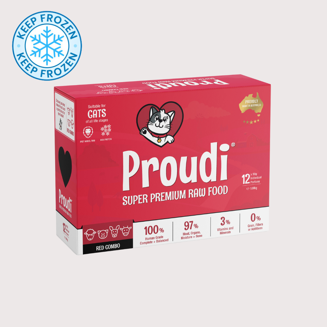 PROUDI 急凍生肉貓糧|四寶配方 (90g x 12)