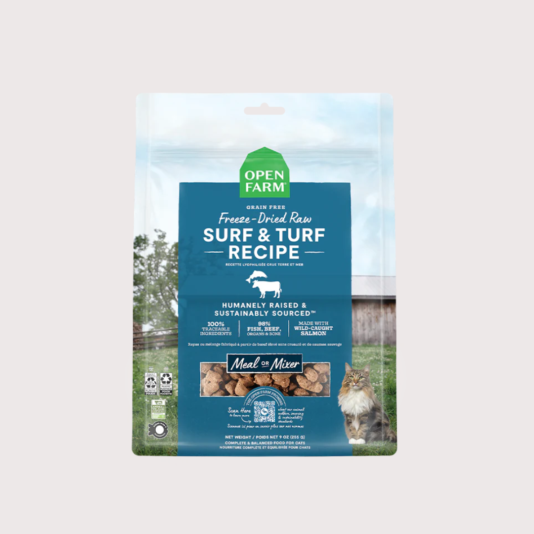 Open Farm 凍乾脫水生肉貓糧|海鮮大餐配方