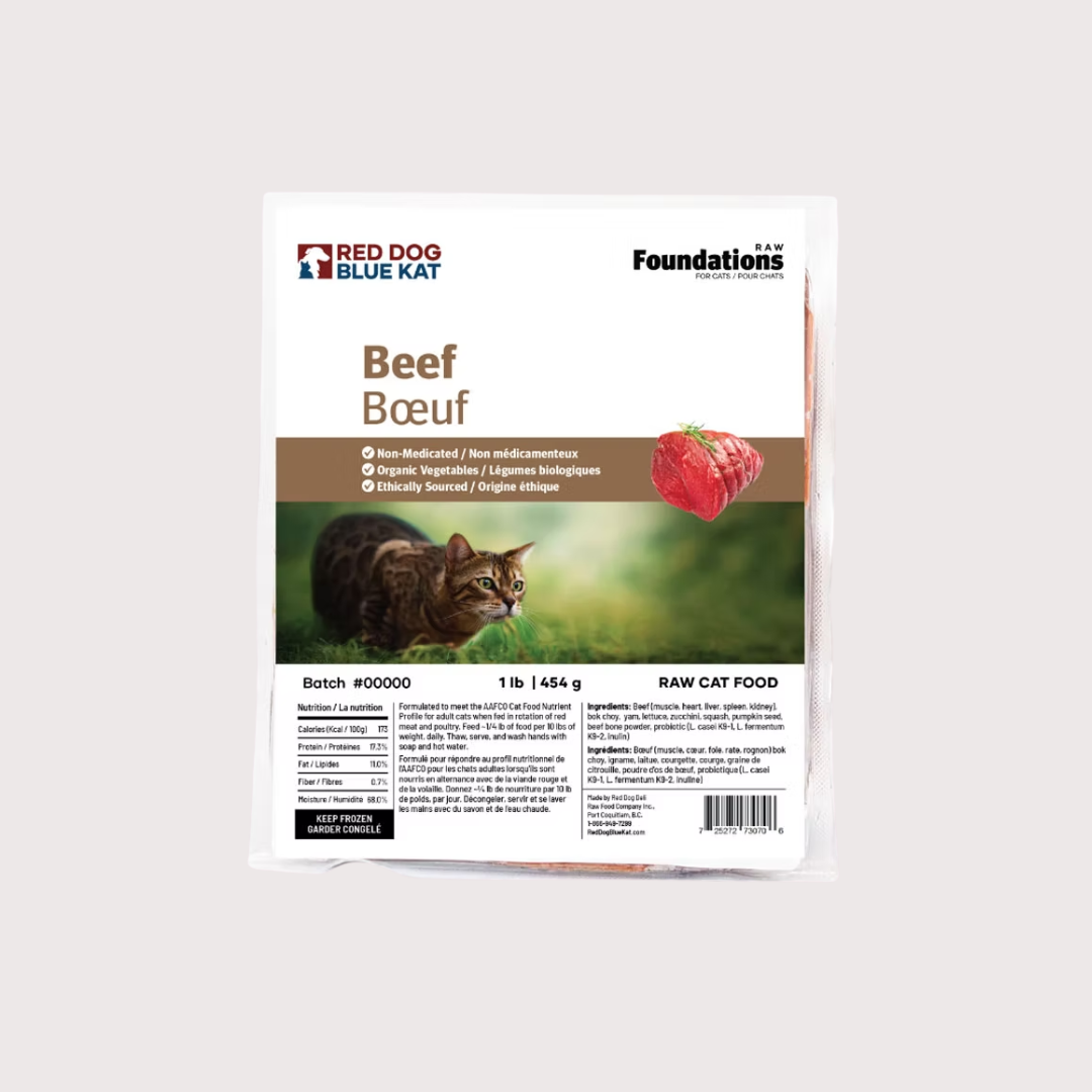 RDBK FOUNDATIONS 急凍生肉貓糧|Beef 牛 (4x 1/4lb tray x 6)