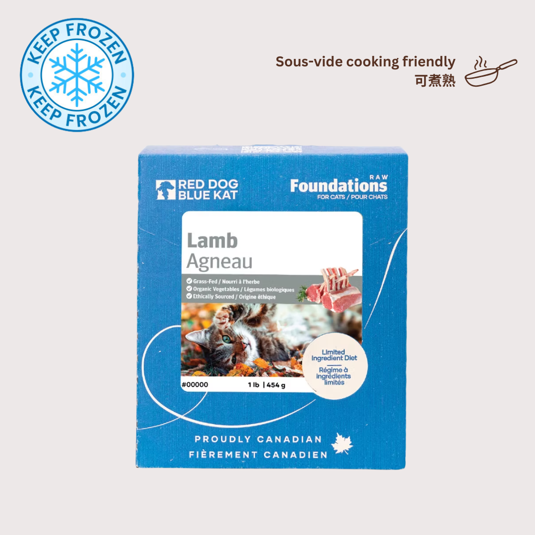 RDBK FOUNDATIONS 急凍生肉貓糧｜Lamb 羊 (4x 1/4lb tray x 6)