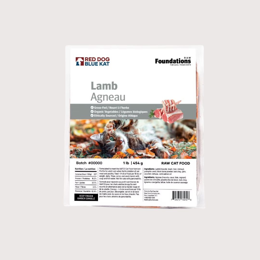 RDBK FOUNDATIONS 急凍生肉貓糧｜Lamb 羊 (4x 1/4lb tray x 6)