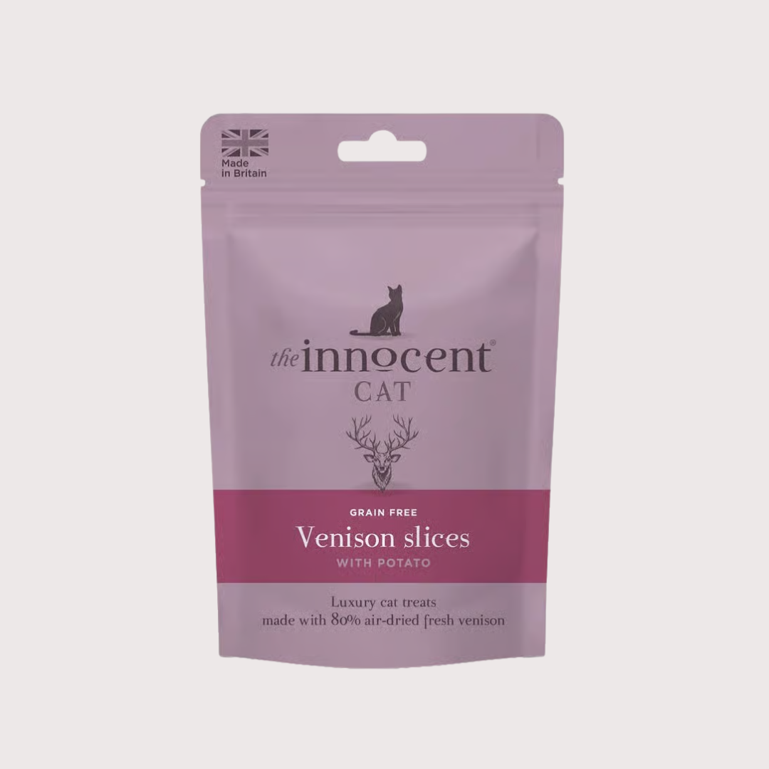 The Innocent Hound 鹿肉薄片貓咪風乾零食 包裝正面