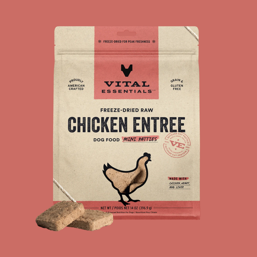 Vital Essentials 凍乾生肉狗糧｜迷你肉餅｜雞肉