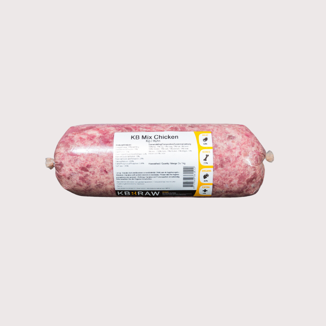 KB Mix 急凍生肉糧｜雞 (500g, 1kg)
