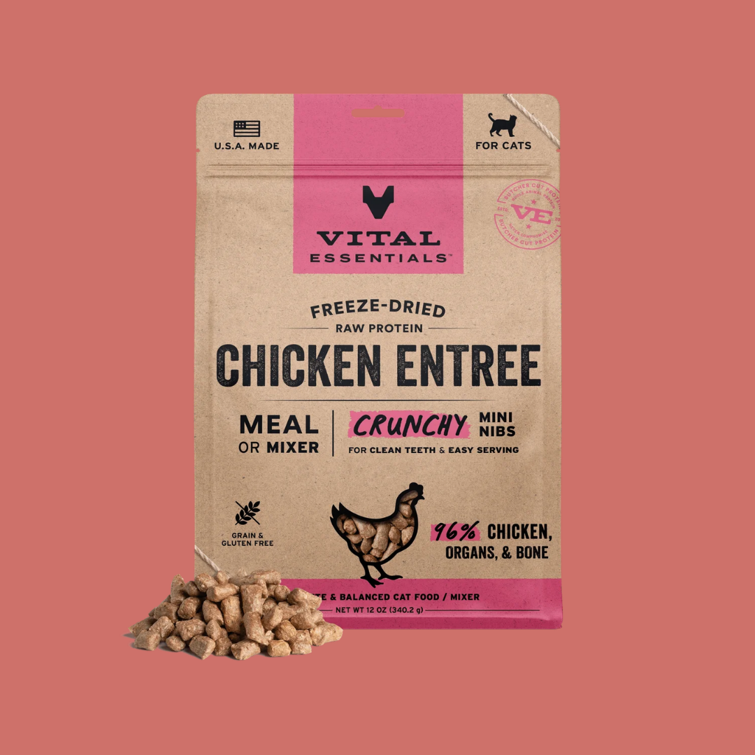 Vital Essentials 凍乾生肉貓糧｜迷你肉粒｜雞肉