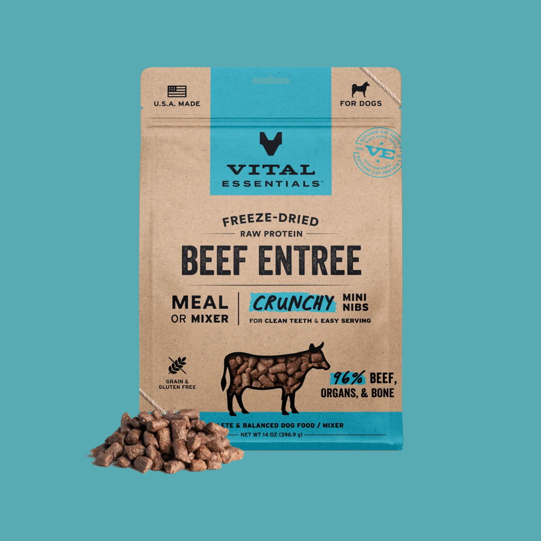 Vital Essentials 凍乾生肉狗糧｜迷你肉粒｜牛肉