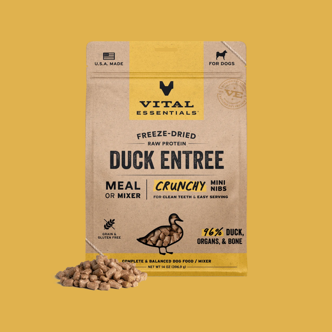 Vital Essentials 凍乾生肉狗糧｜迷你肉粒｜鴨肉
