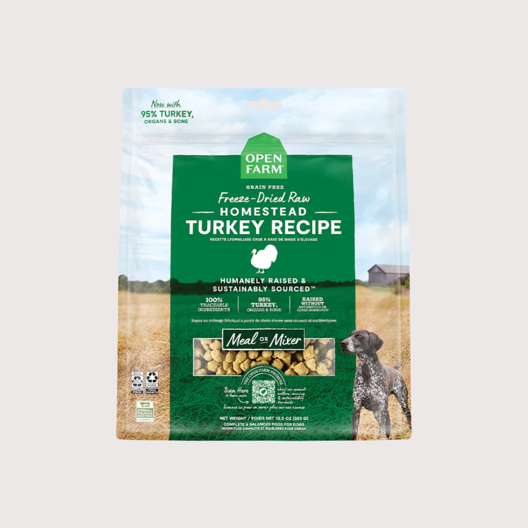 Open Farm 凍乾脫水生肉狗糧|農莊火雞配方
