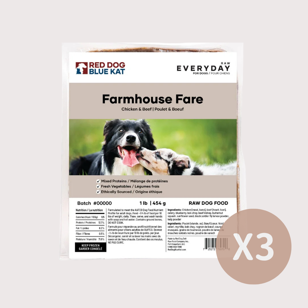 RDBK EVERYDAY 急凍生肉狗糧|Farmhouse Fare 雞/牛