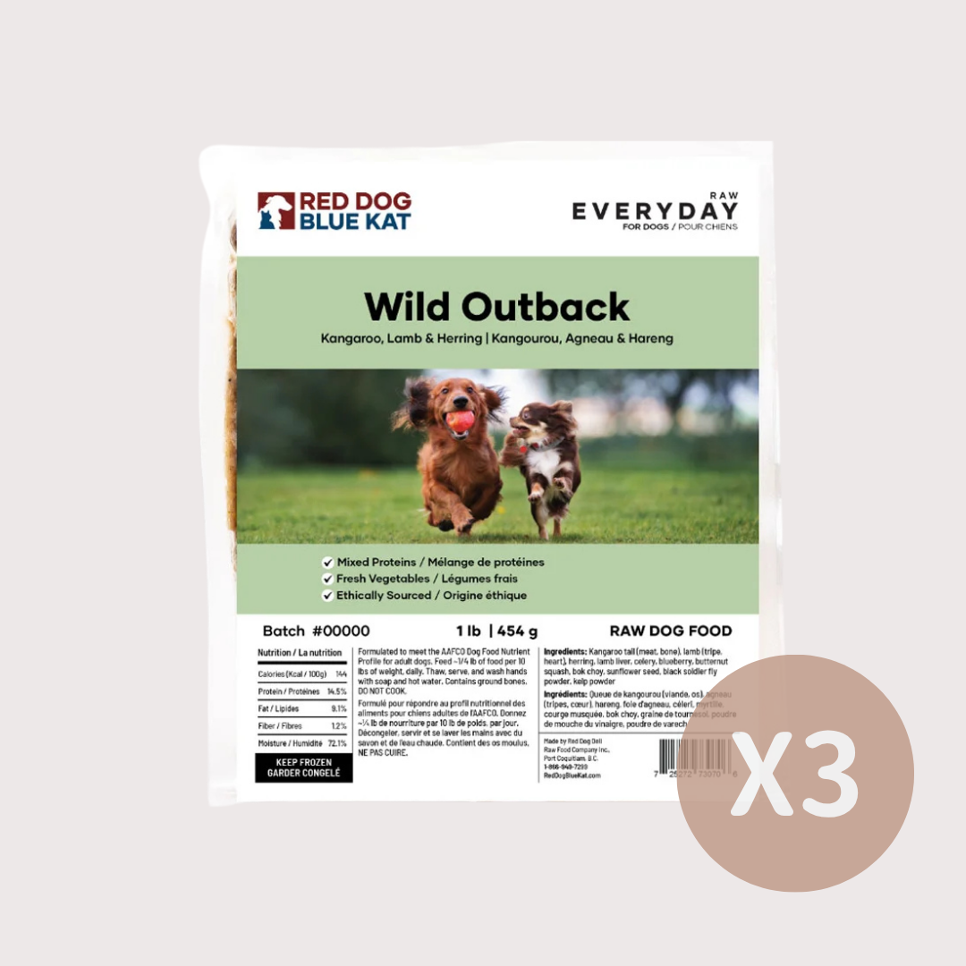 RDBK EVERYDAY 急凍生肉狗糧｜Wild Outback 袋鼠/羊/魚