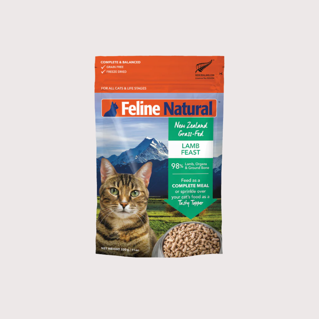 F9 Feline Natural 單一蛋白 凍乾生肉貓糧 - 羊肉盛宴, 320g