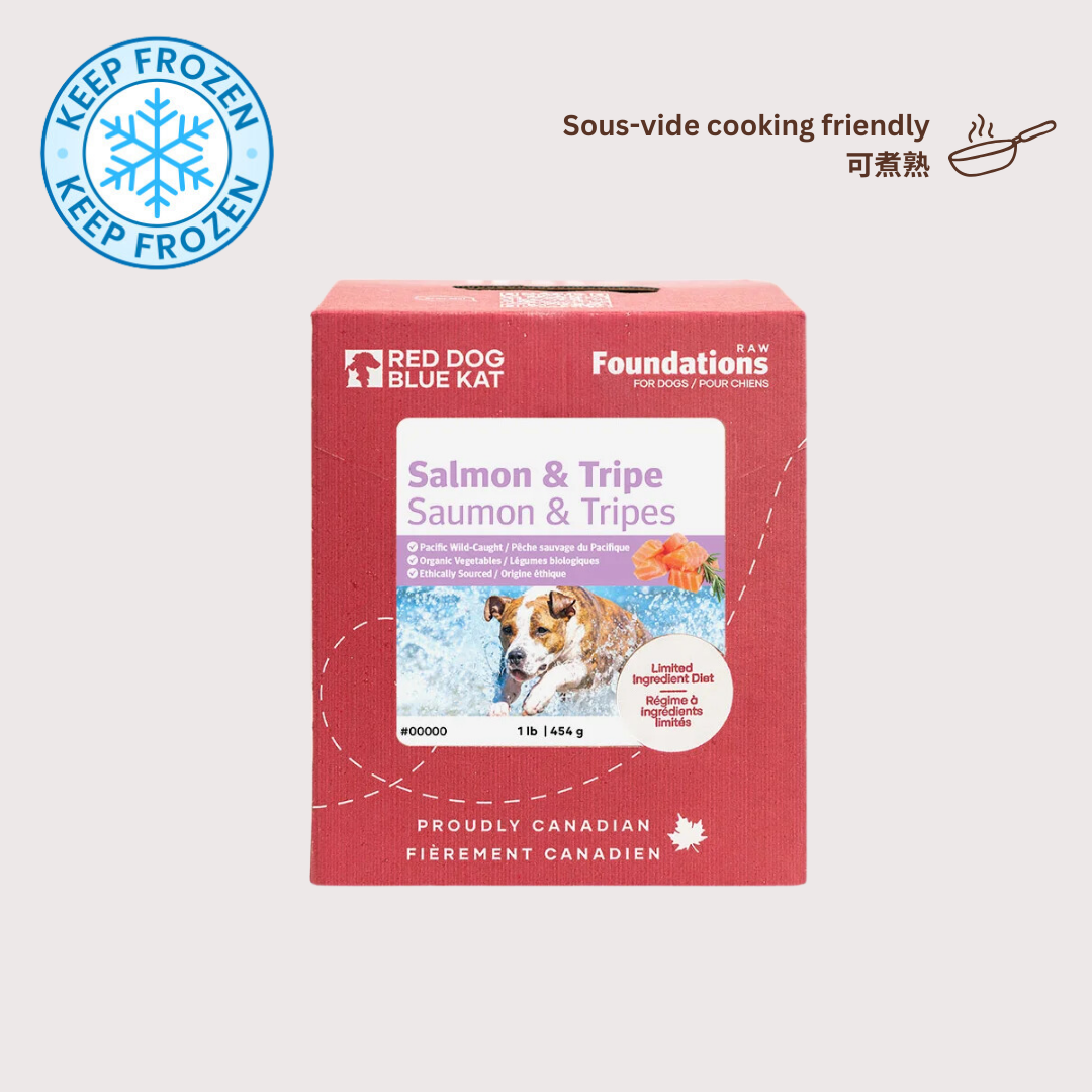 RDBK FOUNDATIONS 急凍生肉狗糧|Salmon & Tripe 三文魚 & 草胃