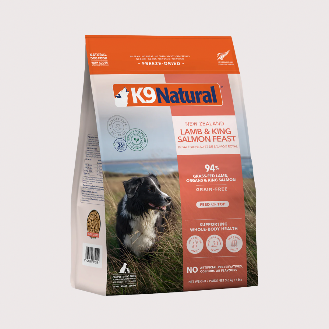 K9 Natural 凍乾生肉狗糧 - 羊肉三文魚盛宴 (500g, 1.8kg, 3.6kg)