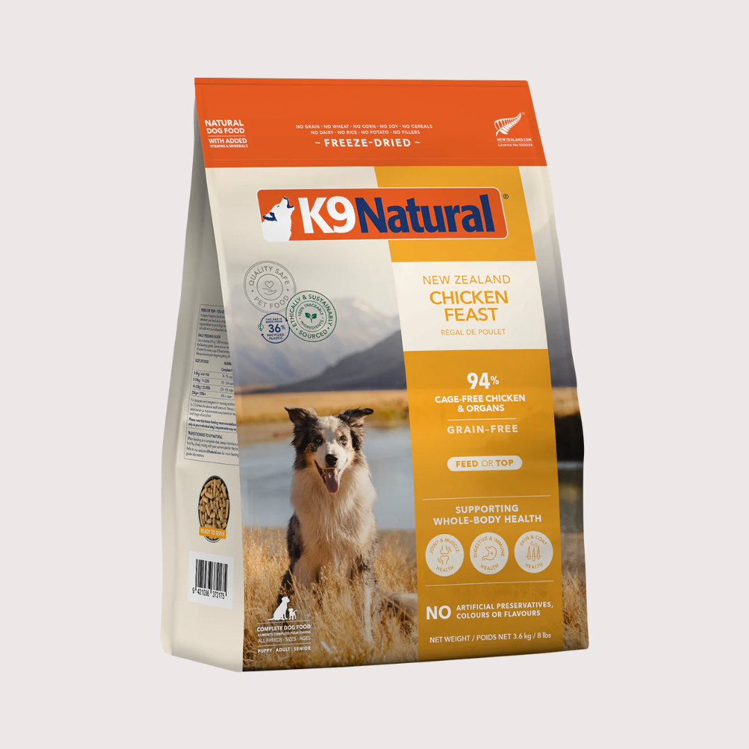 K9 Natural 凍乾生肉狗糧 - 雞肉盛宴(500g, 1.8kg, 3.6kg)