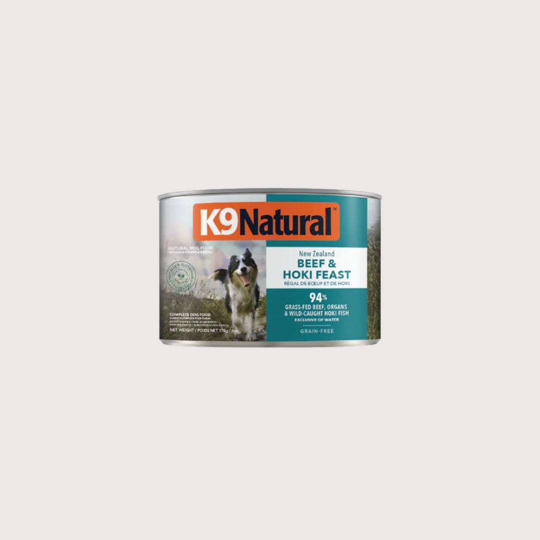 K9 Natural 牛肉 & 藍尖尾鱈魚主食罐｜犬用