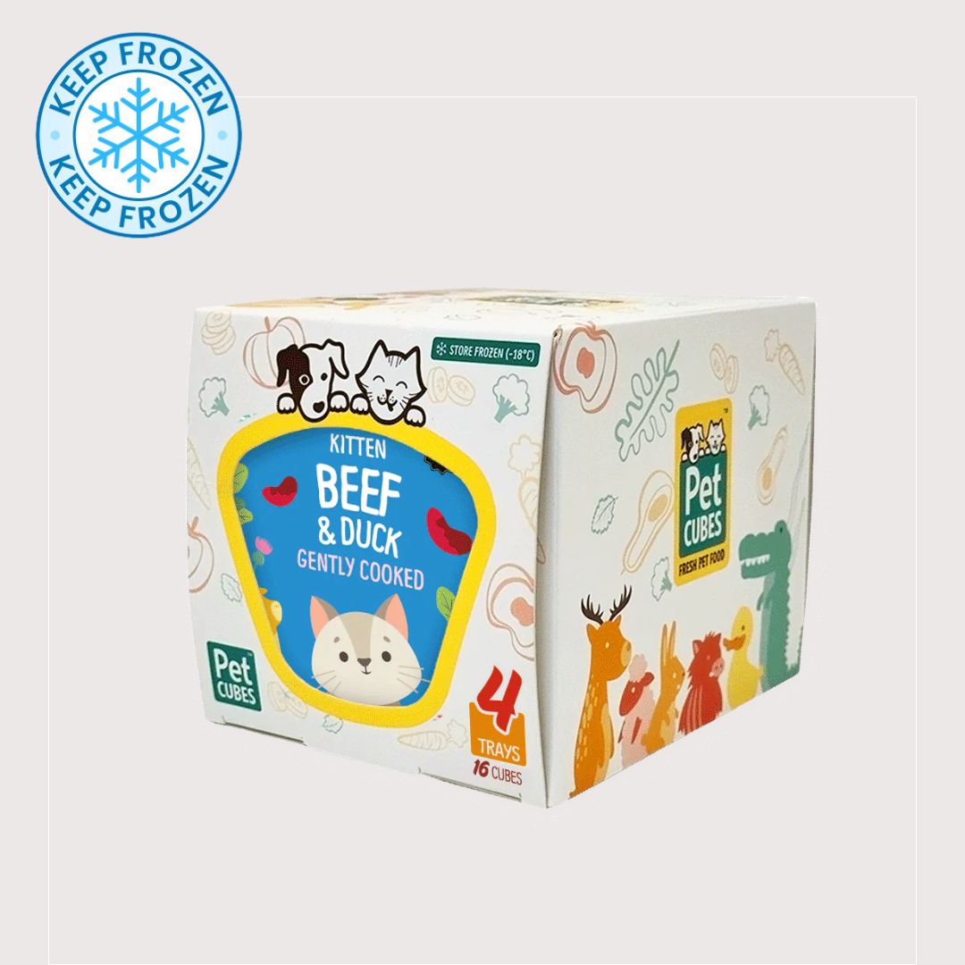 PetCubes 急凍輕煮鮮食幼貓糧｜Beef & Duck 牛肉 & 鴨肉