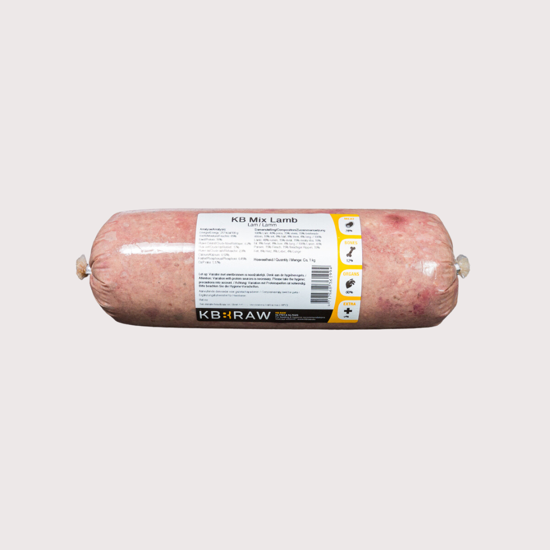 KB Mix 急凍生肉糧｜羊 (500g, 1kg)