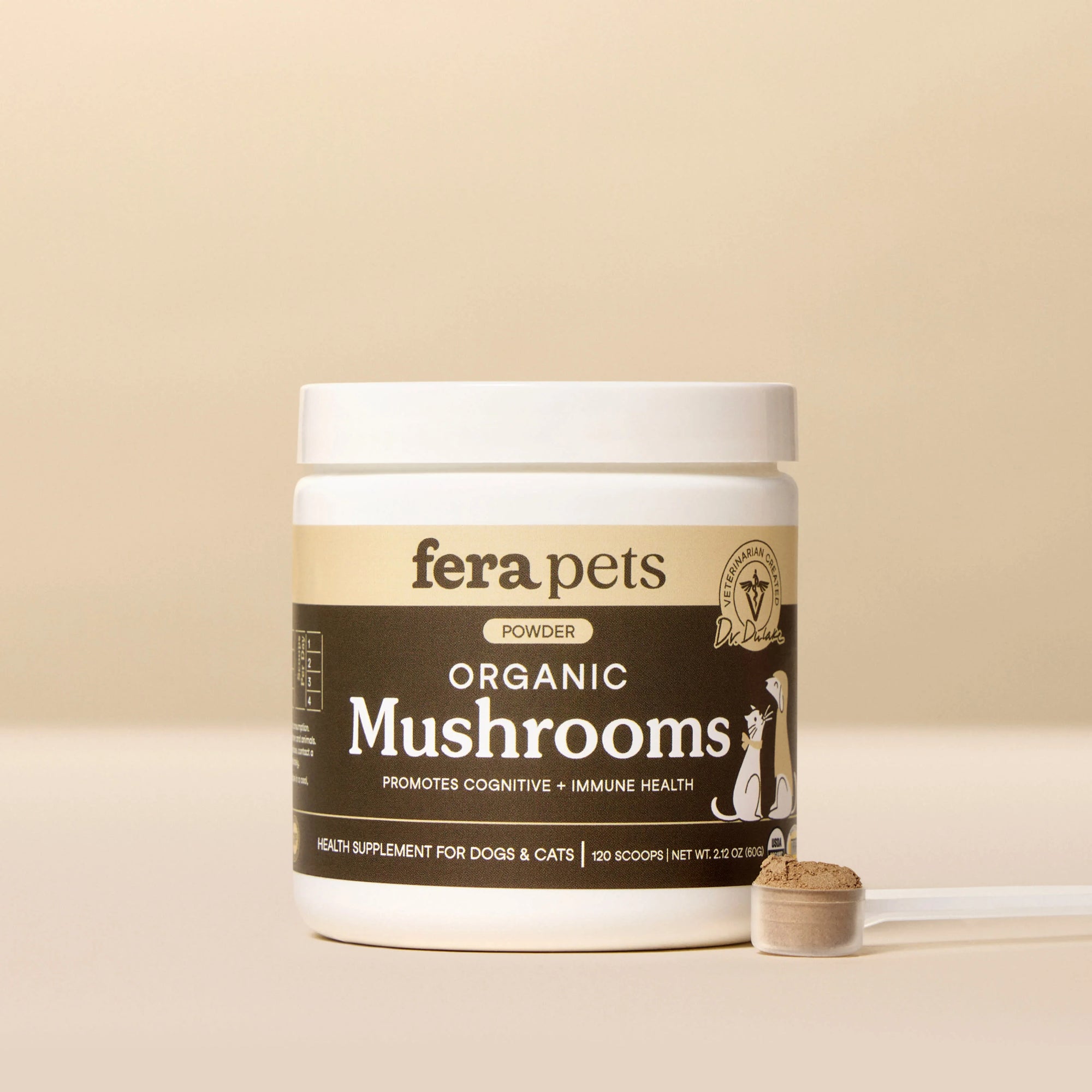 Fera Pets USDA Organic Mushroom Immune Support 有機十全蕈菇免疫調節