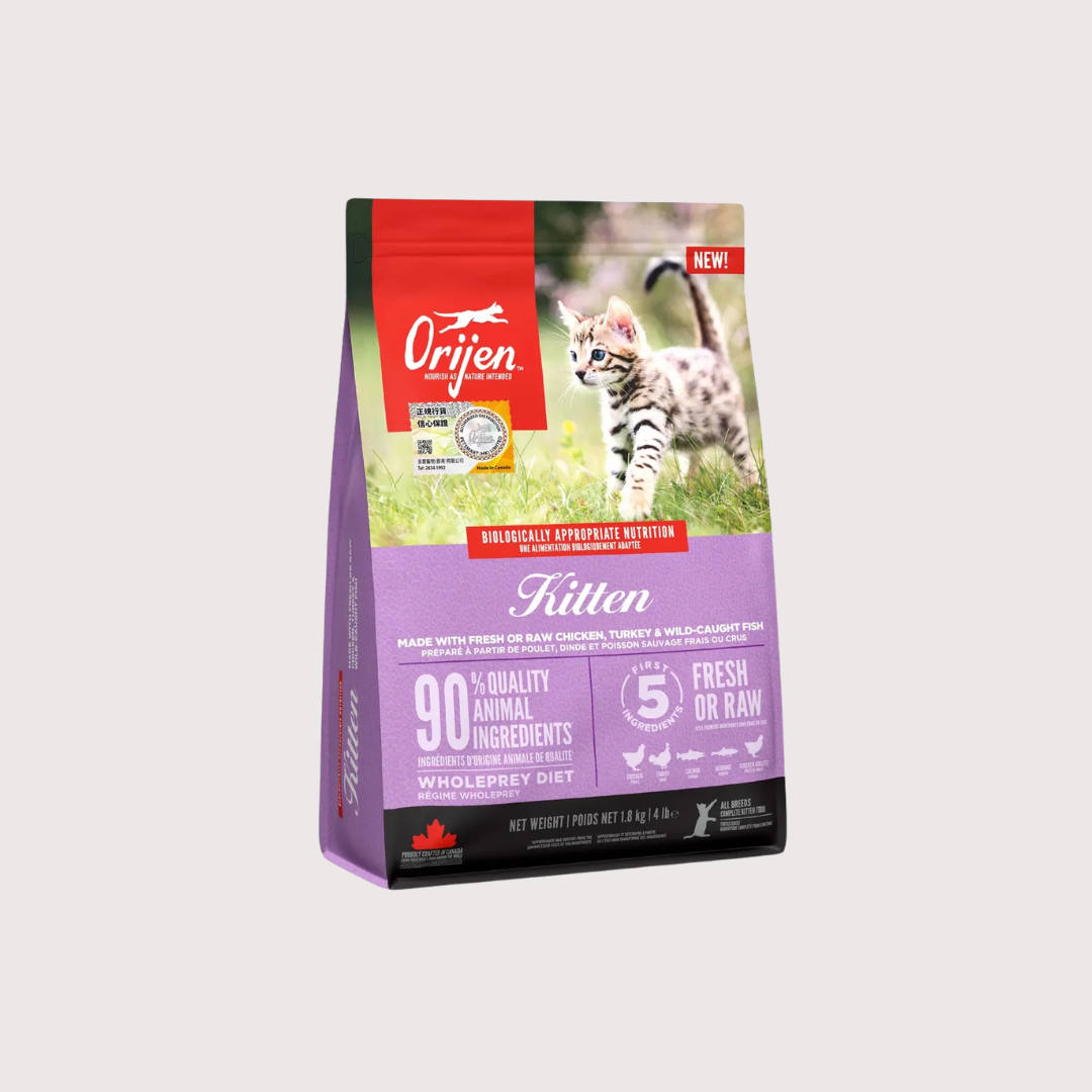 Orijen 無穀物天然幼貓糧｜KITTEN 幼貓配方 (1.8kg, 5.4kg)