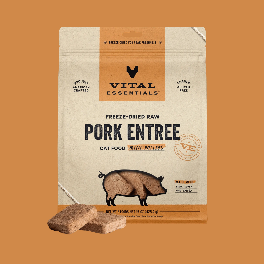 Vital Essentials 凍乾生肉貓糧｜迷你肉餅｜豬肉