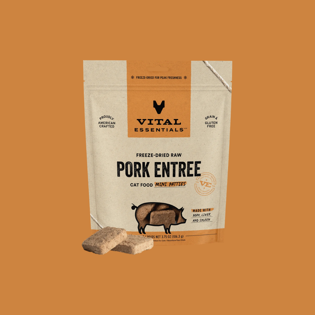 Vital Essentials 凍乾生肉貓糧｜迷你肉餅｜豬肉