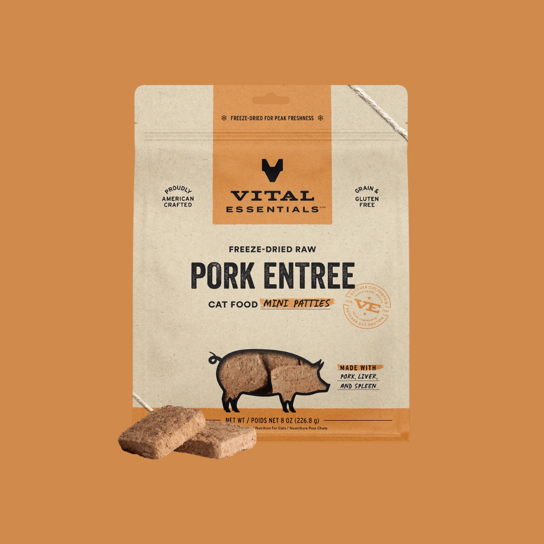 Vital Essentials 凍乾生肉貓糧｜迷你肉餅｜豬肉