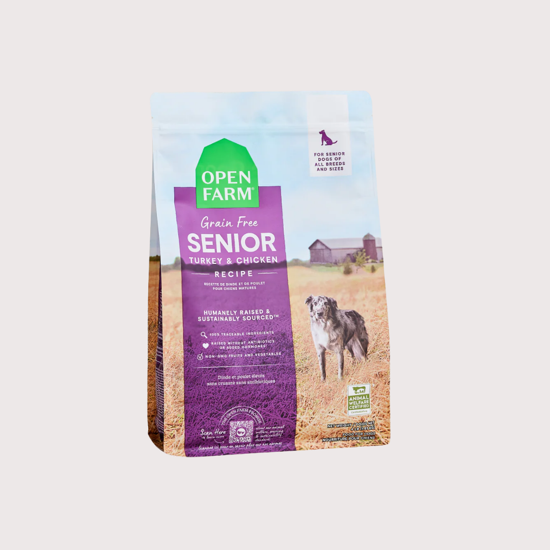 Open Farm 無穀物老犬糧｜火雞走地雞配方 (4lb, 22lb)