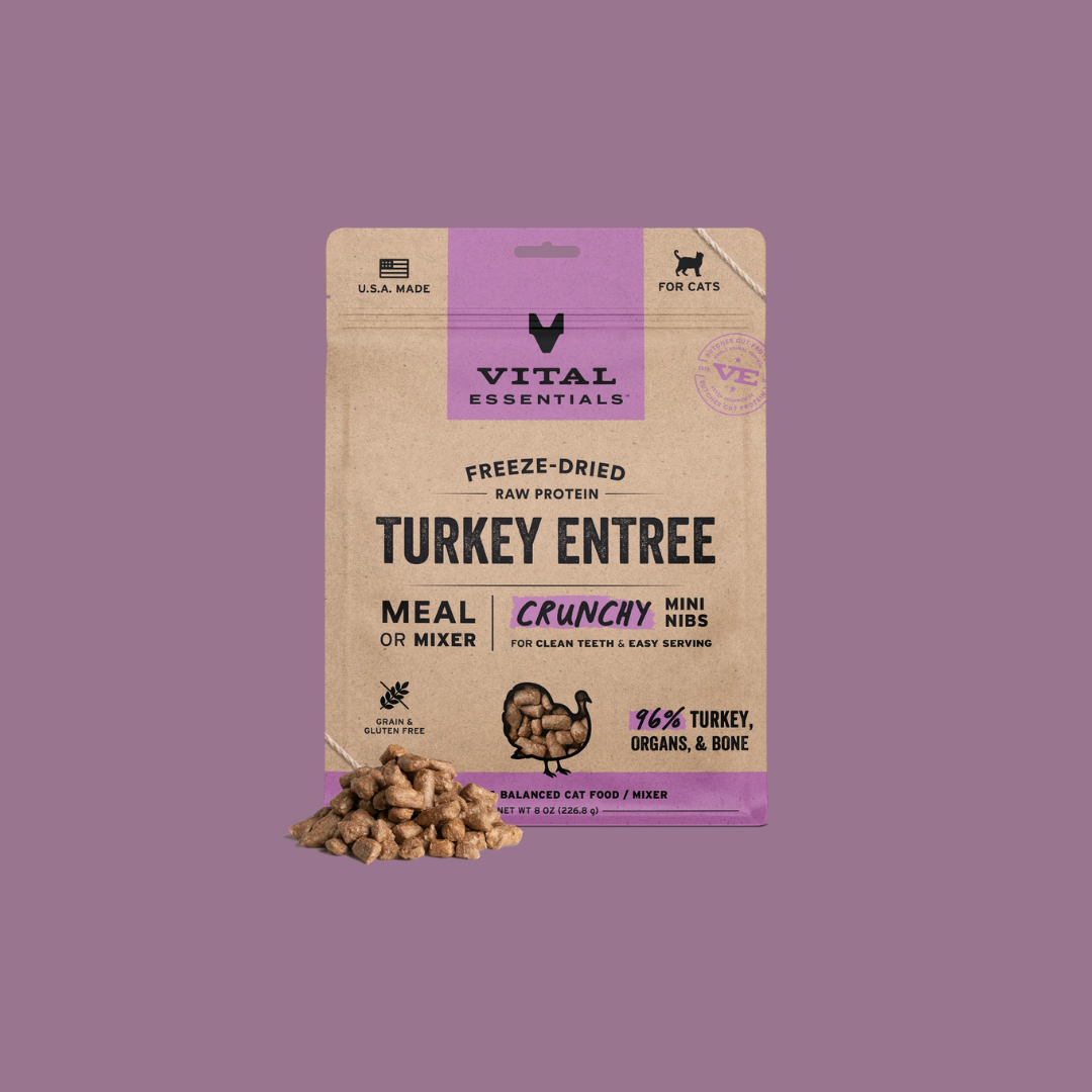 Vital Essentials 凍乾生肉貓糧｜迷你肉粒｜火雞肉