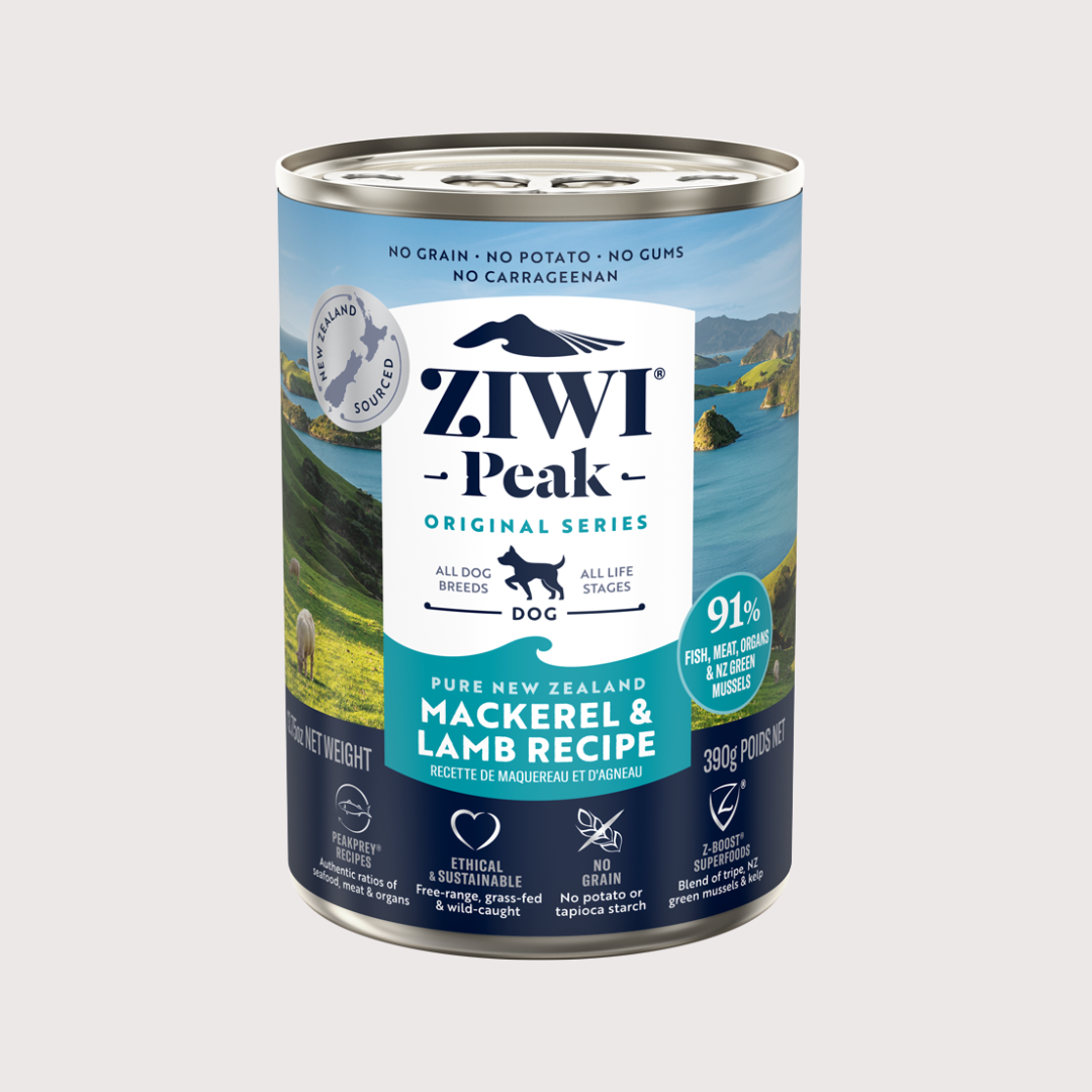 ZiwiPeak 91%鮮肉狗主食罐|鯖魚及羊肉配方