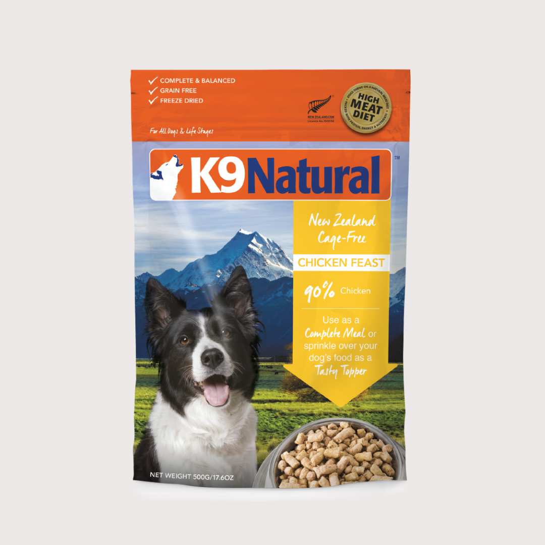 K9 Natural 凍乾生肉狗糧 - 雞肉盛宴(500g, 1.8kg, 3.6kg)